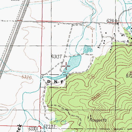 Topographic Map of B and B Fishpond, MT