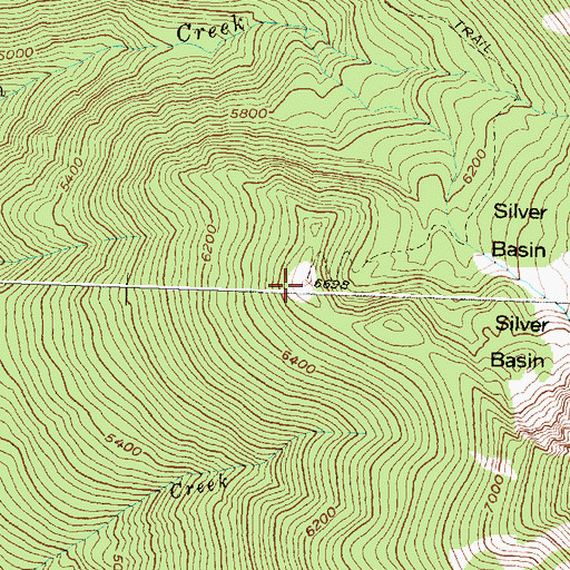 Topographic Map of Baptiste Lookout, MT