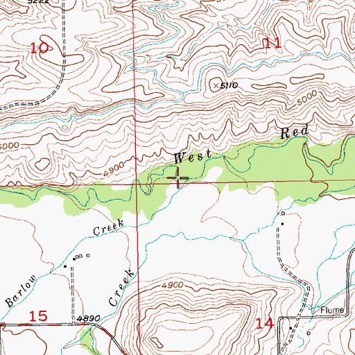 Topographic Map of Barlow Creek, MT