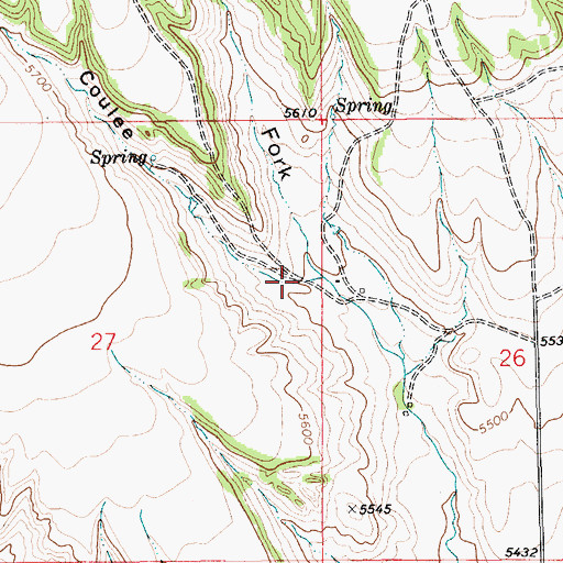 Topographic Map of Barnhart Coulee, MT