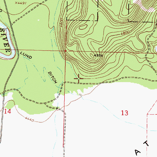 Topographic Map of Bear Creek, MT