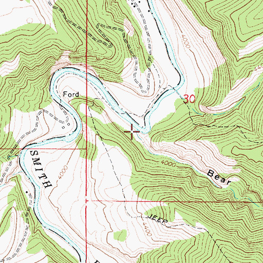 Topographic Map of Bear Gulch, MT