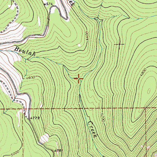 Topographic Map of Bearfite Creek, MT