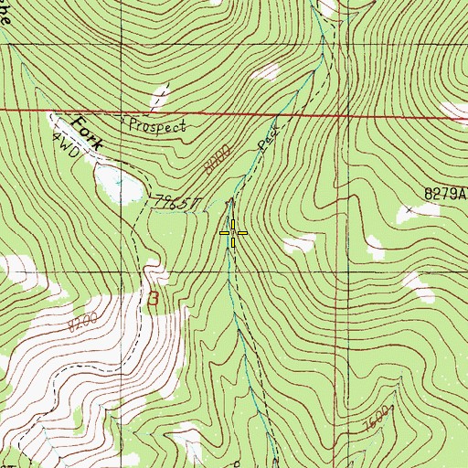 Topographic Map of Beebe Fork, MT