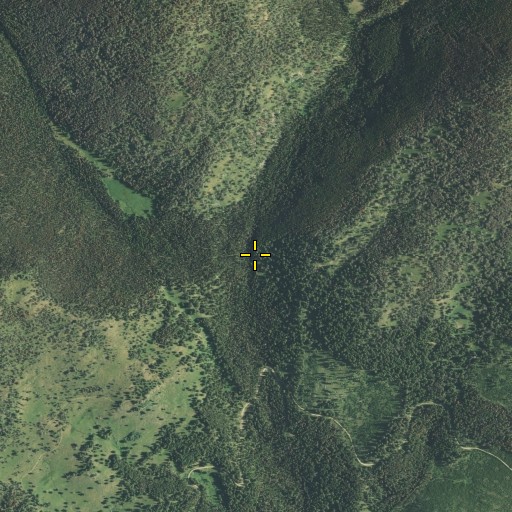 Aerial/Satellite Image of Beebe Fork, MT