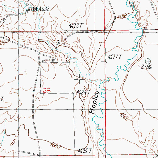Topographic Map of Big Coulee, MT