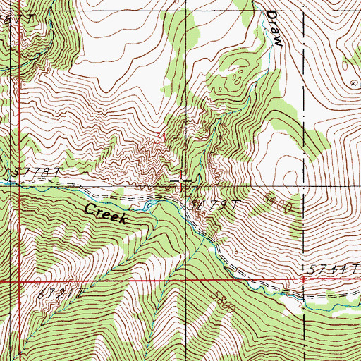Topographic Map of Big Draw, MT