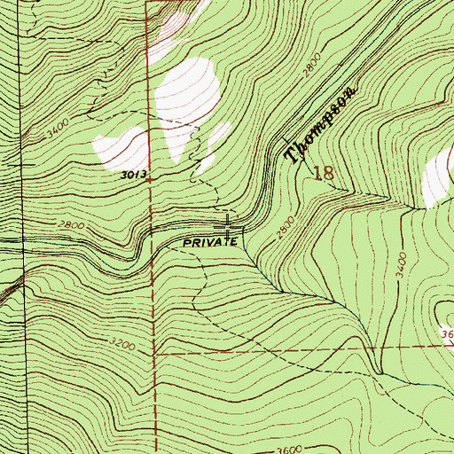 Topographic Map of Big Hole Creek, MT