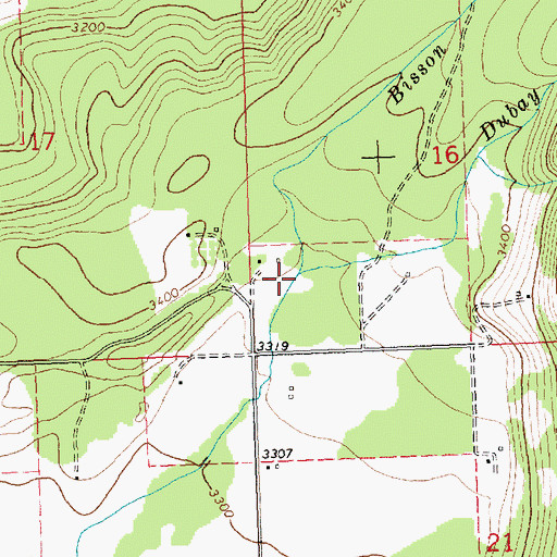 Topographic Map of Bisson Creek, MT