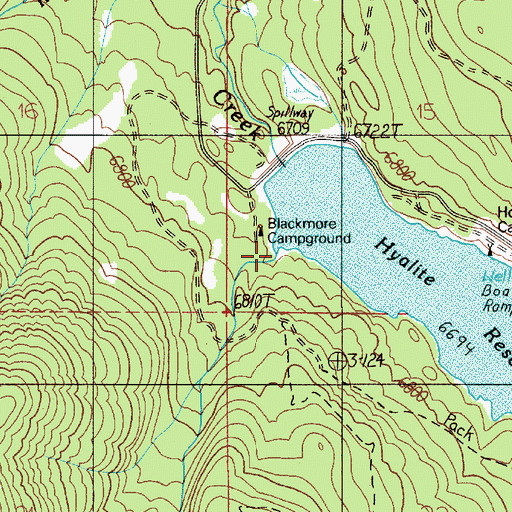 Topographic Map of Blackmore Creek, MT