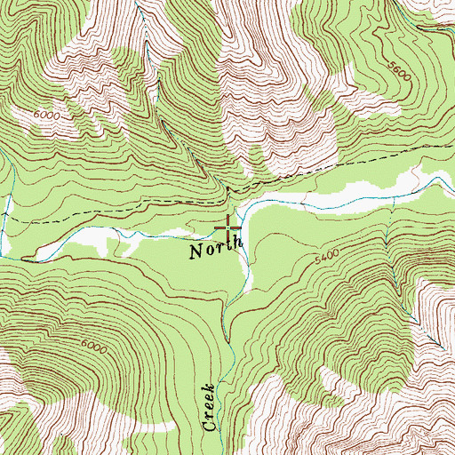 Topographic Map of Blind Creek, MT