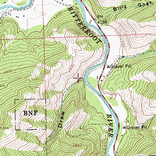 Topographic Map of Blind Draw, MT