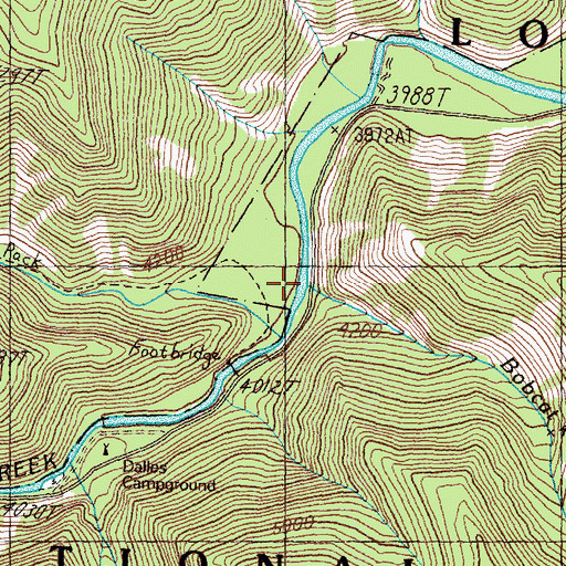Topographic Map of Bobcat Creek, MT