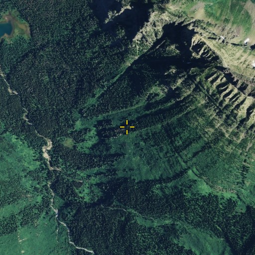 Aerial/Satellite Image of Boulder Pass Trail, MT