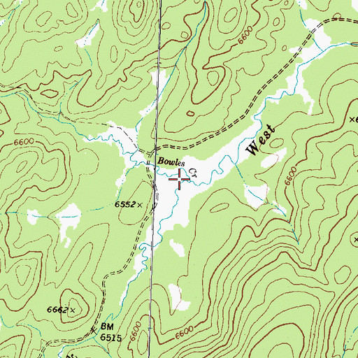 Topographic Map of Bowles Creek, MT