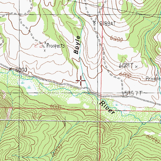 Topographic Map of Boyle Gulch, MT