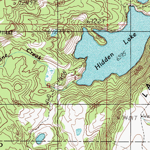 Topographic Map of Brimstone Creek, MT