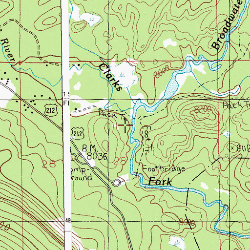 Topographic Map of Broadwater River, MT