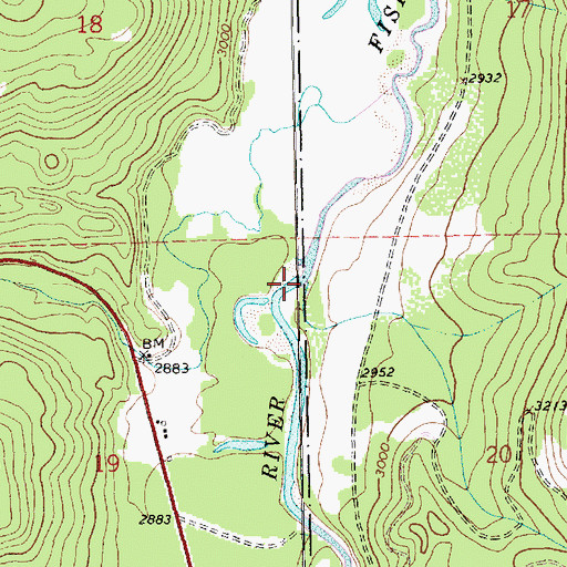 Topographic Map of Brulee Creek, MT