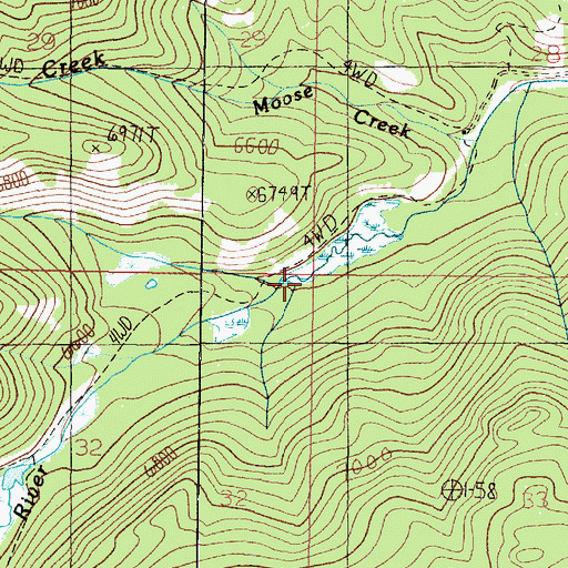 Topographic Map of Buffalo Creek, MT