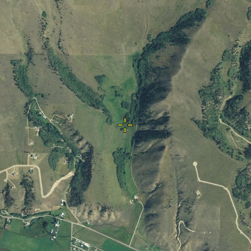 Aerial/Satellite Image of Bund Gulch, MT