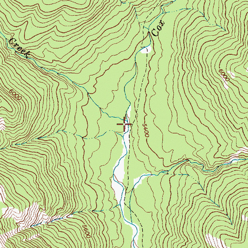 Topographic Map of Burnt Creek, MT