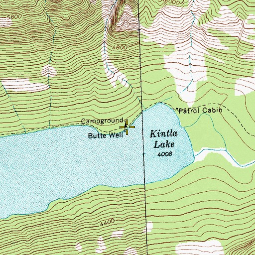 Topographic Map of Butte Well, MT