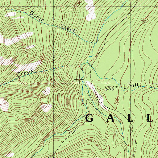 Topographic Map of Cameron Creek, MT