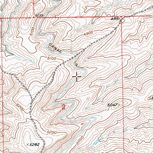 Topographic Map of Canal S, MT
