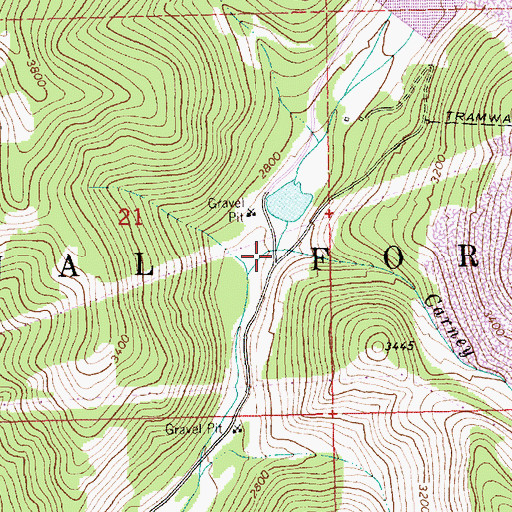 Topographic Map of Carney Creek, MT