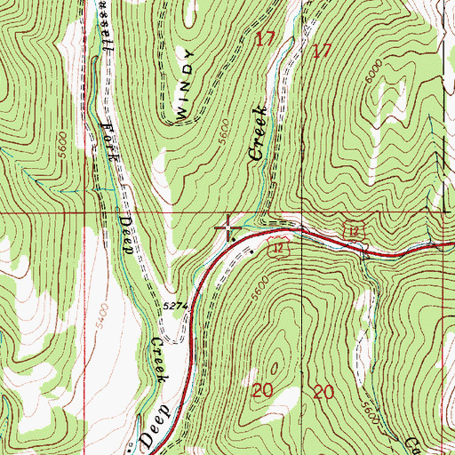 Topographic Map of Castle Fork, MT