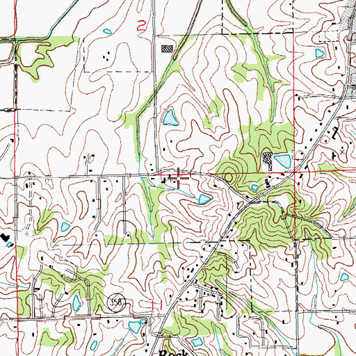 Topographic Map of Pruitts Chapel, AR