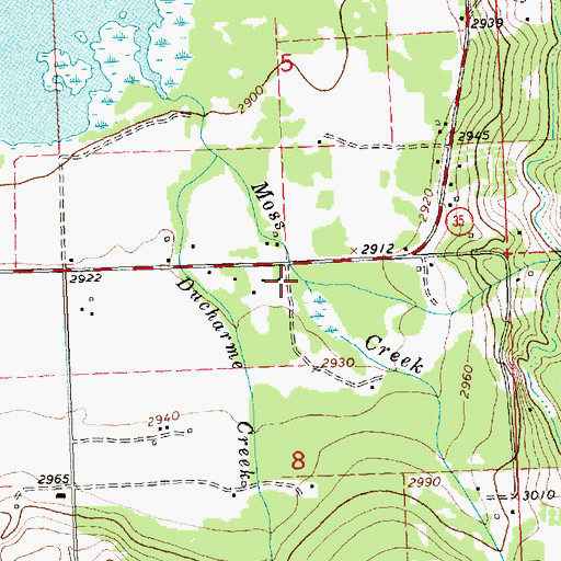 Topographic Map of Centipede Creek, MT