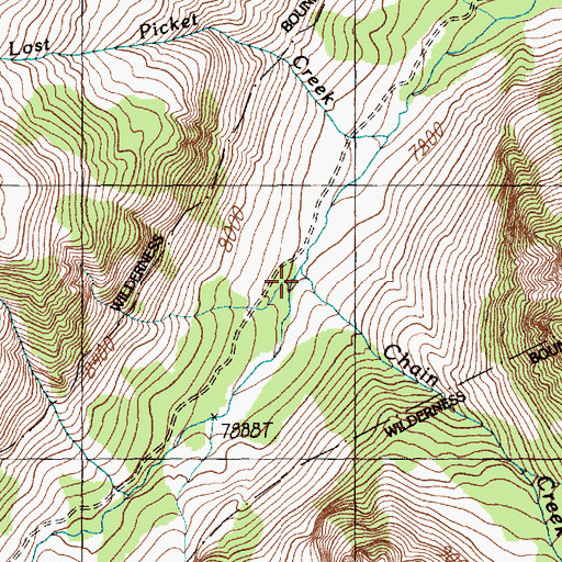 Topographic Map of Chain Creek, MT