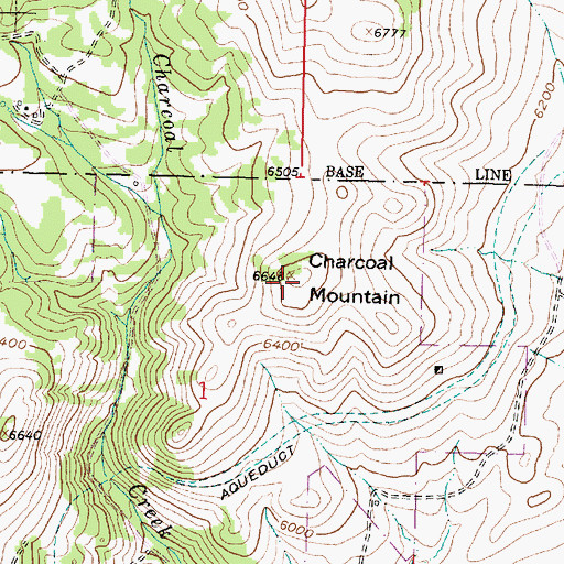 Topographic Map of Charcoal Mountain, MT