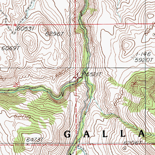 Topographic Map of Cinnabar Creek, MT