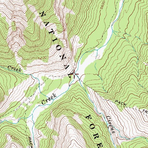 Topographic Map of Circus Creek, MT