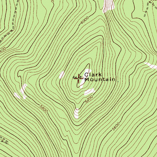 Topographic Map of Clark Mountain, MT