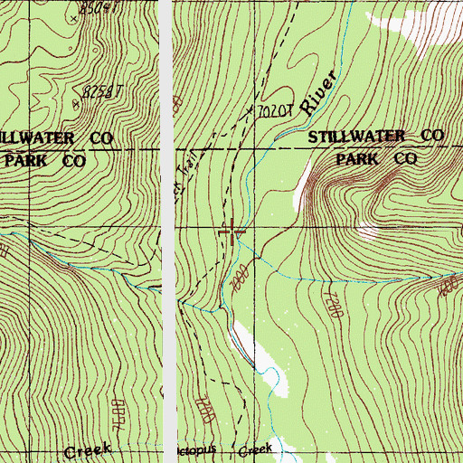 Topographic Map of Clarks Creek, MT