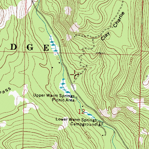 Topographic Map of Clay Charlie Gulch, MT