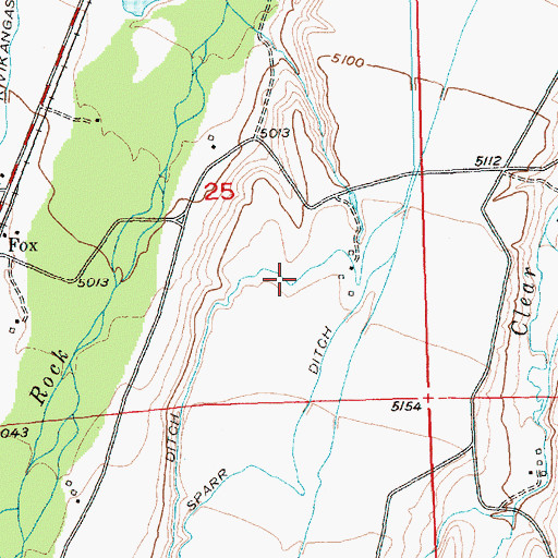 Topographic Map of Clear Creek Ditch, MT