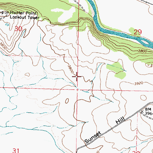 Topographic Map of Clearwater State Forest, MT