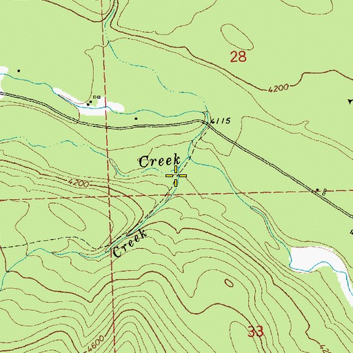 Topographic Map of Cleft Creek, MT