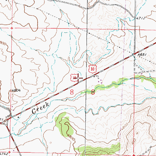 Topographic Map of Colbert Creek, MT