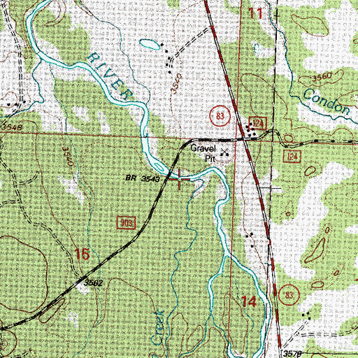 Topographic Map of Cold Creek, MT