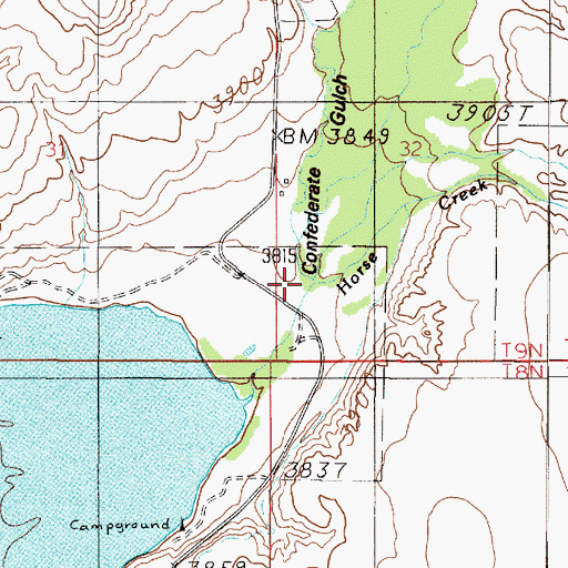Topographic Map of Congdon Creek, MT