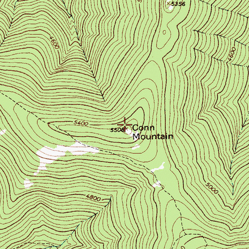 Topographic Map of Conn Mountain, MT