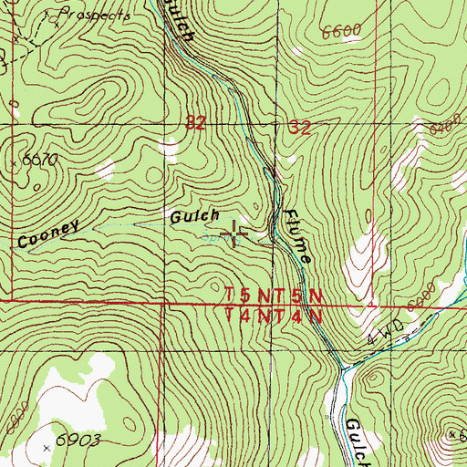 Topographic Map of Cooney Gulch, MT