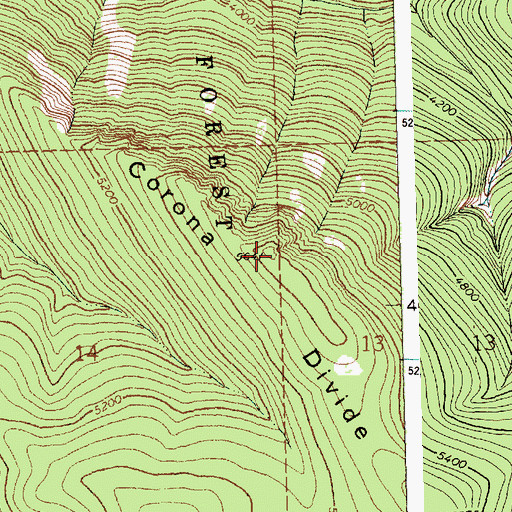 Topographic Map of Corona Divide, MT