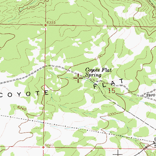 Topographic Map of Coyote Flat Spring, MT